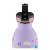 24Bottles Urban Drikkeflaske Barn 500 ml Music Friends i rustfritt stål, med rosa og svart drikketut