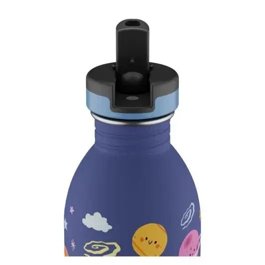 24Bottles Urban Drikkeflaske Barn 500 ml Space Friends i rustfritt stål, nærbilde av drikketut