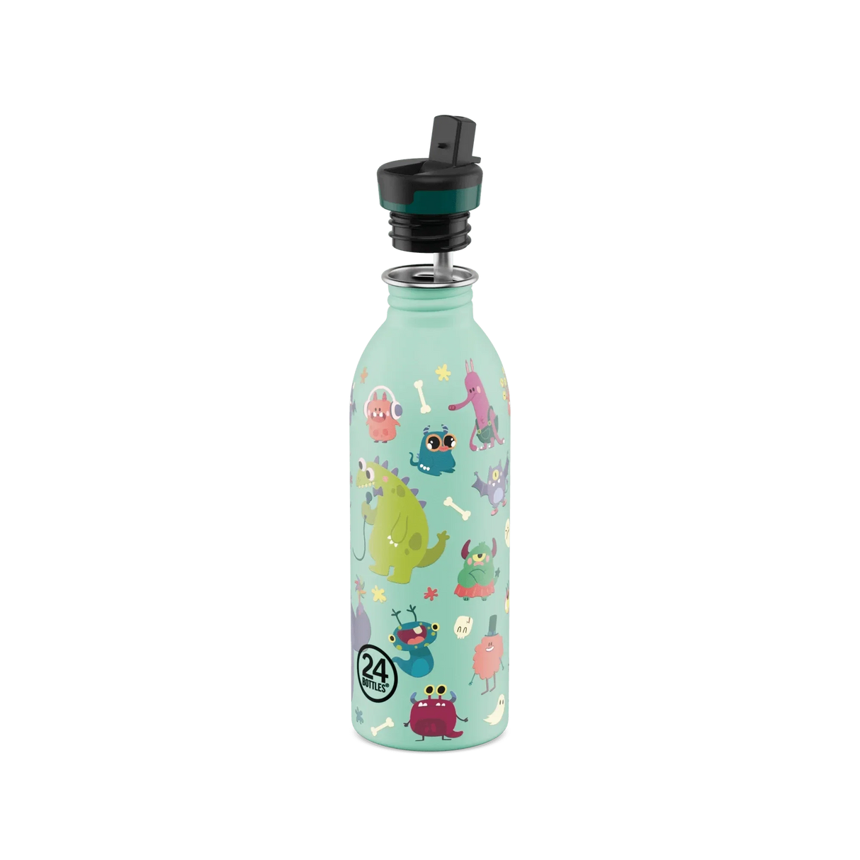 Detaljbilde av 24Bottles Urban 500 ml Spooky Friends med spøkelser og monstre i 3D