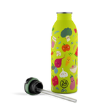 24Bottles Urban Drikkeflaske Barn 500 ml - Veggie Friends med korken av - Suztain.no
