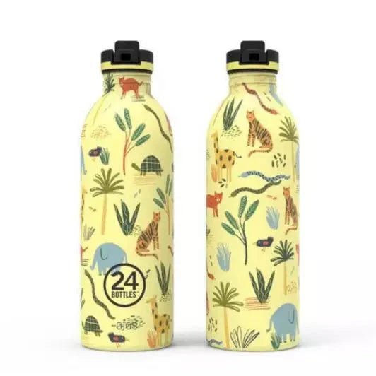 24Bottles Urban Drikkeflaske Barn 500ml - Stone Finish - Jungle Friends - Suztain.no 