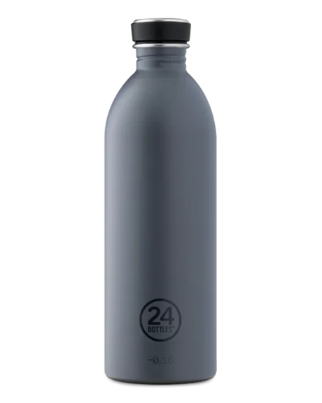 24Bottles Urban Drikkeflaske i Formal Grey gråfarge (1 L). Lett, robust og flygodkjent – ideell for en aktiv livsstil og et miljøvennlig hydreringsalternativ.