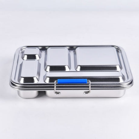 Suztain Matboks i Stål med 5 Rom - Blå Suztain