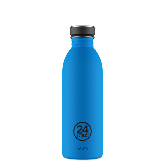 24Bottles Clima Bottle 500 ml Pacific Beach – Isolert drikkeflaske i rustfritt stål, holder drikken kald i 24t og varm i 12t Suztain.no