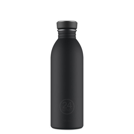 24Bottles Urban Drikkeflaske 500 ml - Tuxedo Black sett forfra på hvit bakgrunn