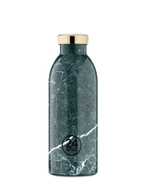 24Bottles Clima Drikkeflaske 500 ml - Green Marble sett forfra på hvit bakgrunn
