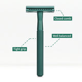 Bambaw Barberskraber Safety Razor - Sea Green - Suztain.no 
