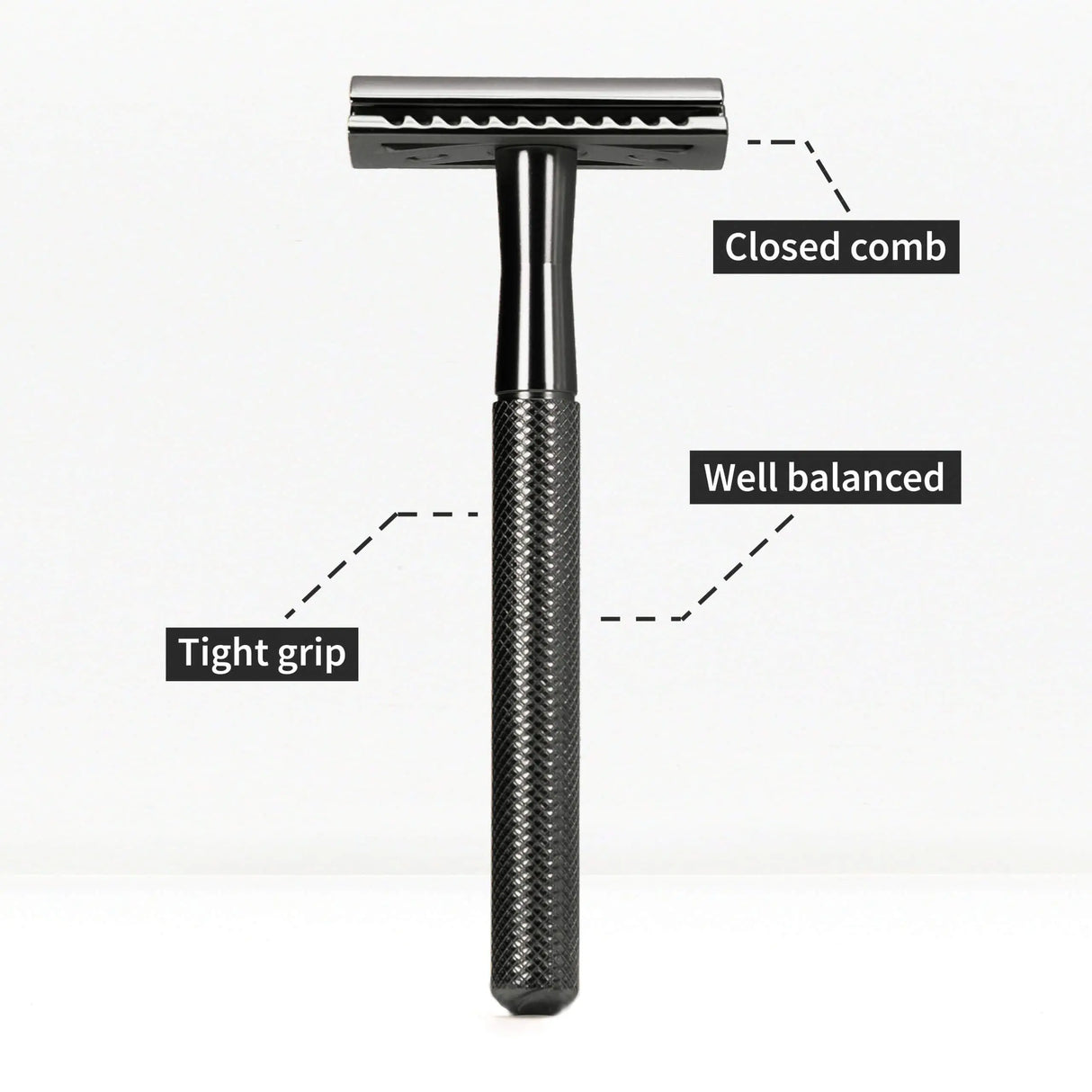 Bambaw Barberskraber Safety Razor - Black - Suztain.no 
