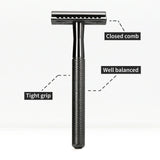 Bambaw Barberskraber Safety Razor - Black - Suztain.no 