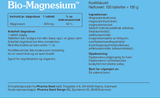 Pharma Nord Bio-Magnesium, bakside av esken med 150 tabletter og innholdsfortegnelse