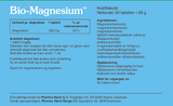 Pharma Nord Bio-Magnesium, bakside av esken med 60 tabletter og innholdsfortegnelse