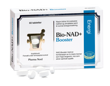 Pharma Nord Bio-NAD+ Booster, eske med 60 tabletter og hvite tabletter foran