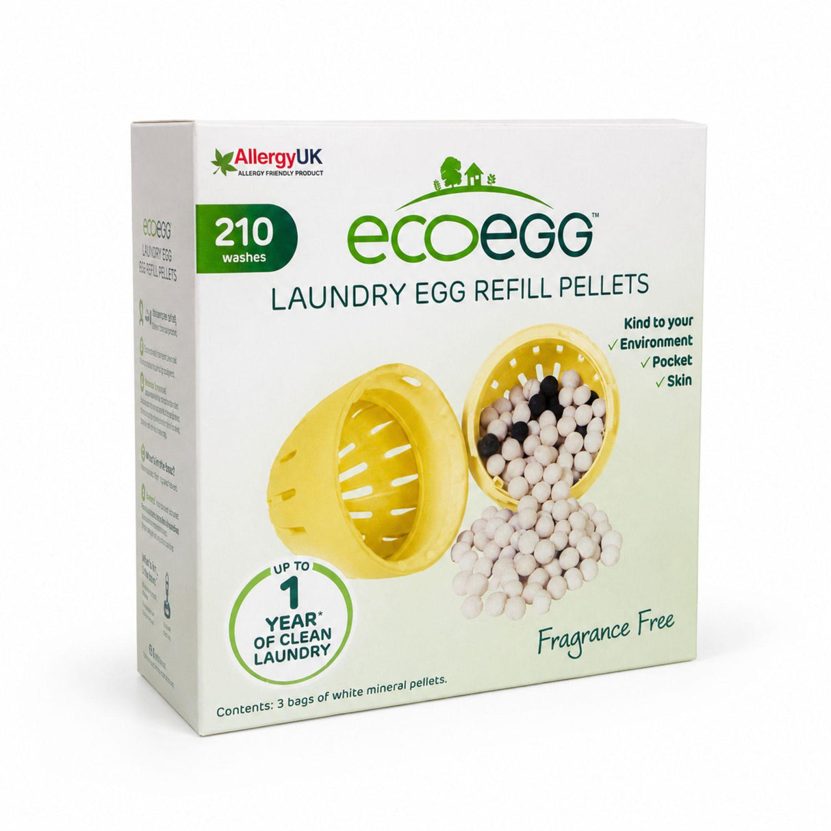 Ecoegg Refill Vaskeegg 210 vask - Uparfymert