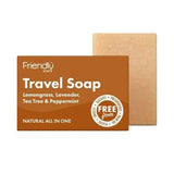 Friendly reisesåpe - Lavendel, sitrongress, mynte og Tea Tree - 95g - Suztain.no 