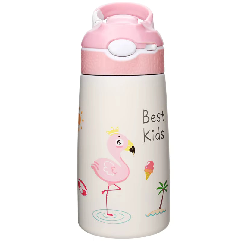 Drikkeflaske Barn med Sugerør 400 ml - Rosa