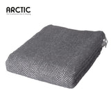 Arctic Ullpledd Herringbone 130x200 cm- Dark Grey