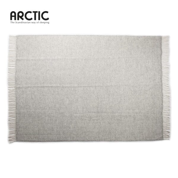 Arctic Ullpledd Herringbone 130x200 cm - Light Grey