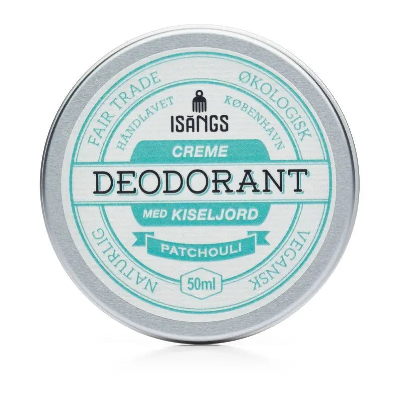 Isangs Creme Deodorant med Kiseljord  - Patchouli - Suztain.no 