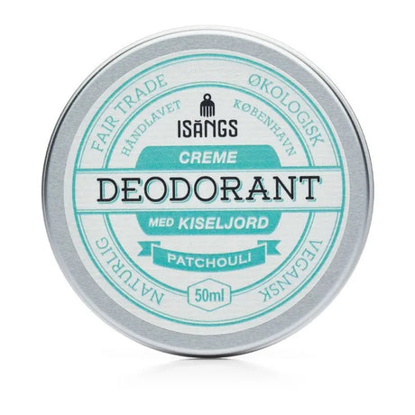 Isangs Creme Deodorant med Kiseljord  - Patchouli - Suztain.no 