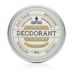 Isangs Creme Deodorant med Kiseljord  -  Uten Duft Suztain.no