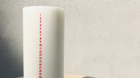 Åbenlys - Kalenderlys - Stearin og Soyavoks, Rød