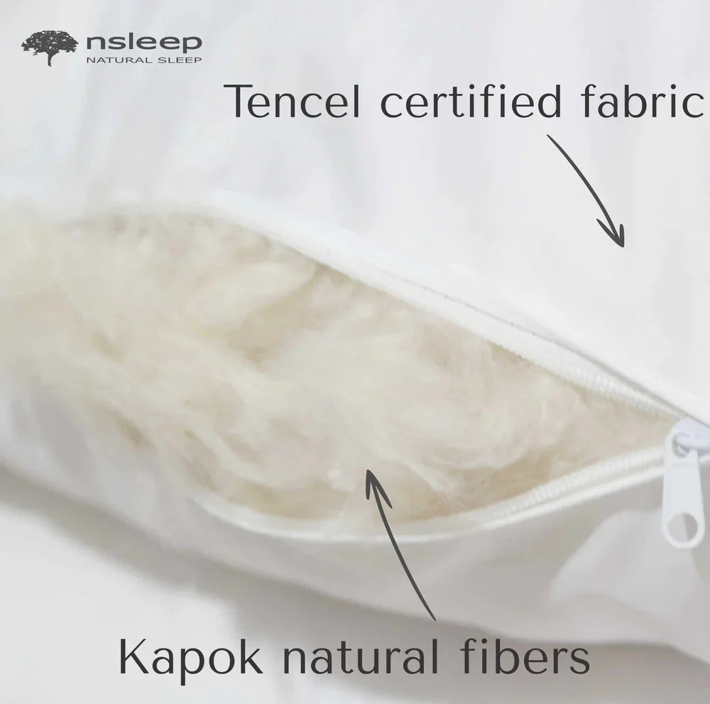 Nsleep Kapok Voksen Pude 60*63 CM - Suztain.no 
