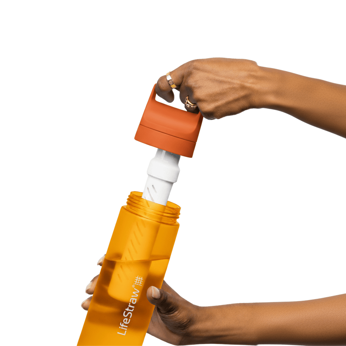 LifeStraw Go 2.0 Water Filter Drikkeflaske 650 ml - Kyoto Orange LifeStraw