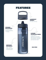 LifeStraw Go 2.0 Water Filter Drikkeflaske 650 ml - Aegan Sea LifeStraw