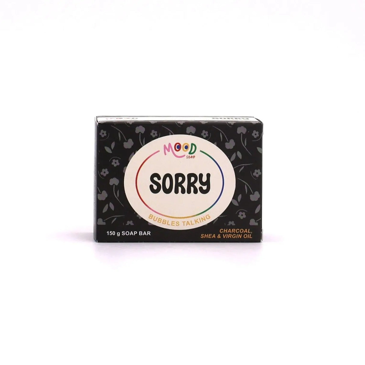 MoodSoap såpe - SORRY - Kull,  Shea & Virgin Oil - 150g - Suztain.no 