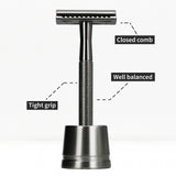 Bambaw Safety Razor med holder - Sort - Suztain.no 