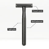 Bambaw Barberskraber Safety Razor - Black - Suztain.no 