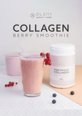 Plent Marine Collagen Bringebær - 300 g - Suztain.no 