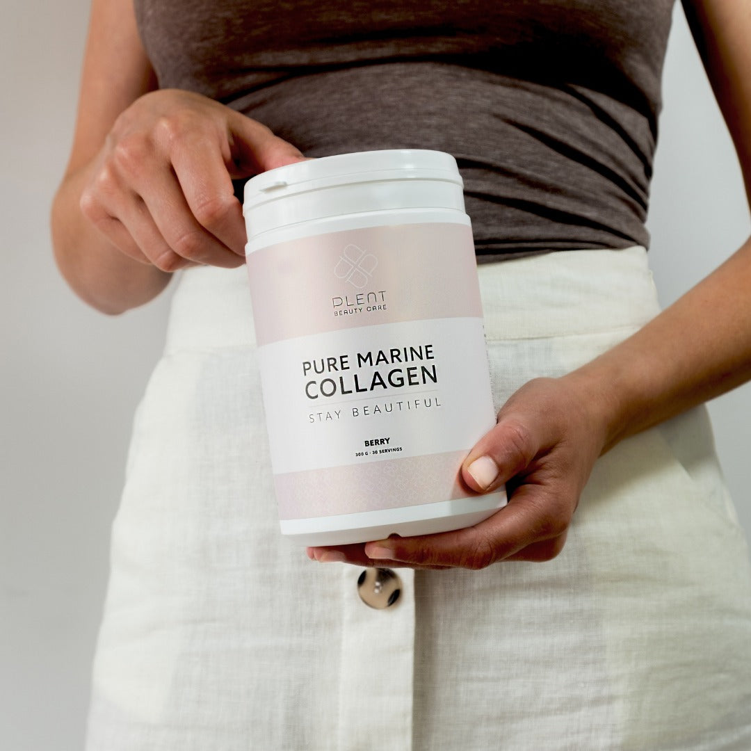 Plent Marine Collagen Bringebær - 300 g - Suztain.no 