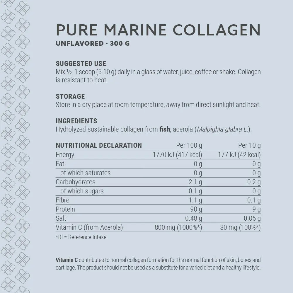 Plent Marine Collagen - Naturell 300 gram - Suztain.no 