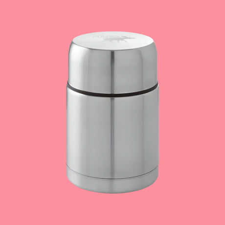 Pulito PureThermoBottle Classic er en 750 ml termo matboks i rustfritt stål. Flasken har vakuumisolering for å opprettholde matens temperatur i timevis, er fri for BPA og plast, og har et skrulokk med silikontetning for sikker lukking.