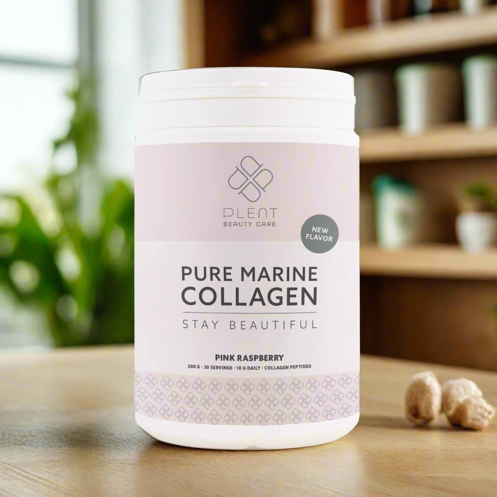 Plent Marine Collagen Bringebær - 300 g - Suztain.no 