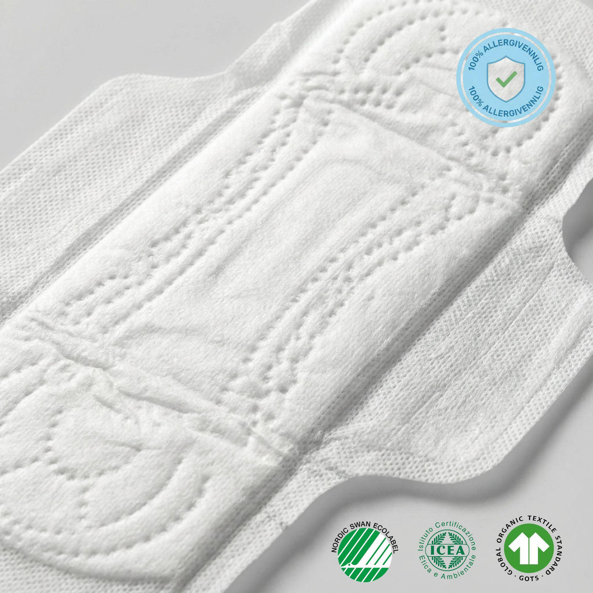 Silvercare® by Suztain Ultratynn med Vinger - Nattbind (10stk)