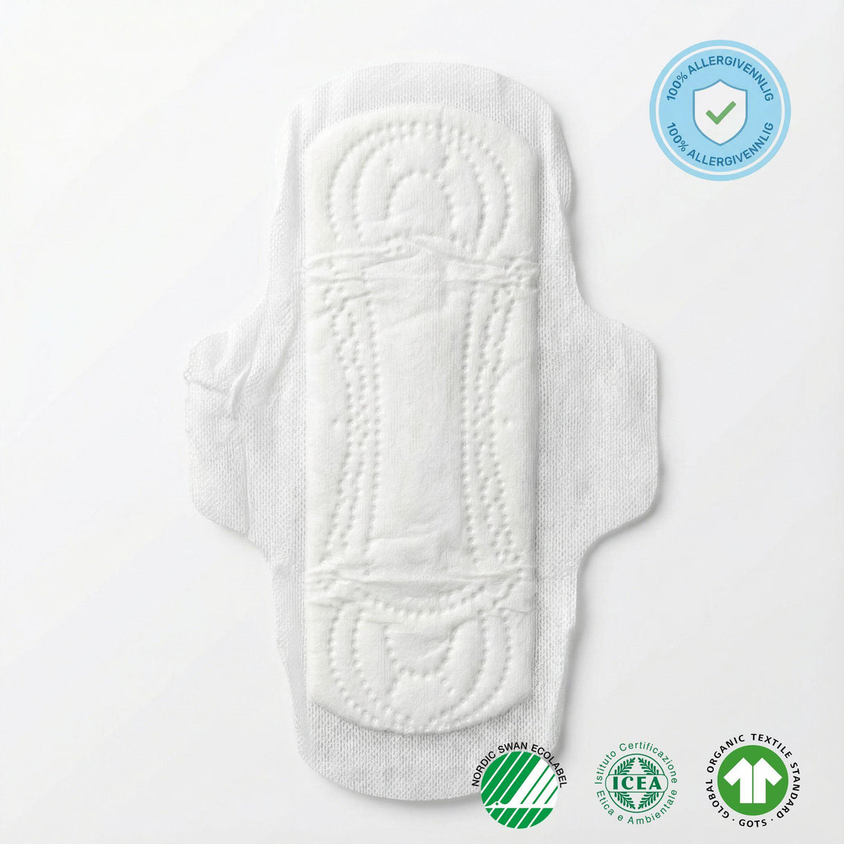 Silvercare® by Suztain Ultratynn med Vinger - Nattbind (10stk)