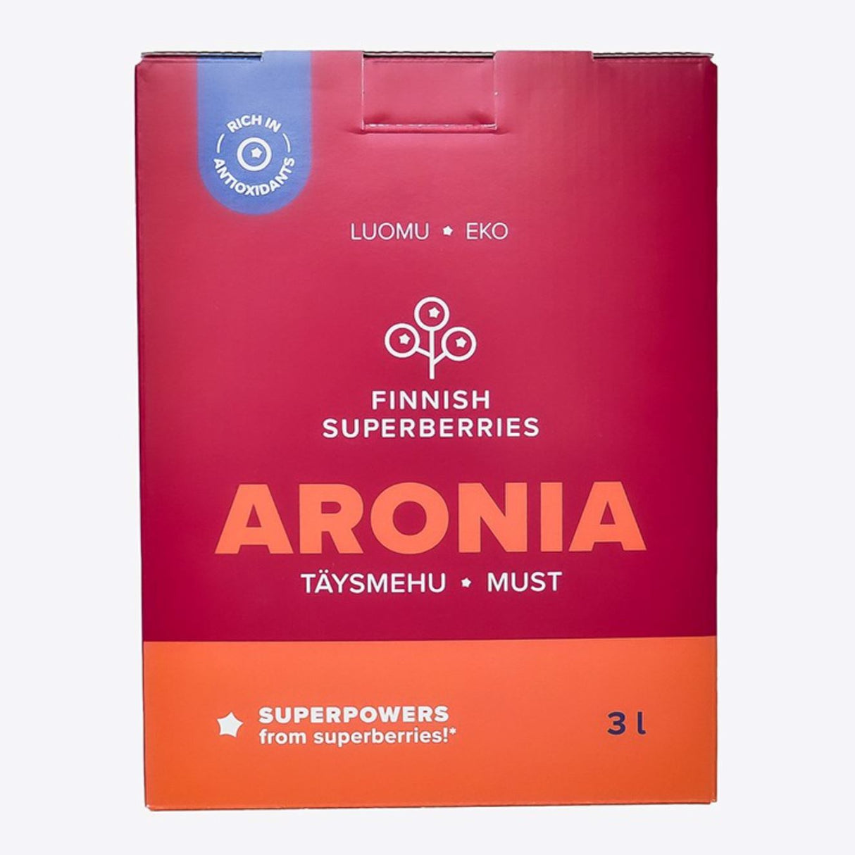 Finsk Økologisk Aroniajuice – 3 liter - Suztain.no 