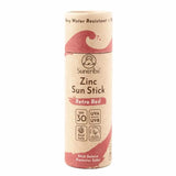Suntribe Natural Mineral Zinc Sun Stick SPF 30 - Retro Red - Suztain.no 