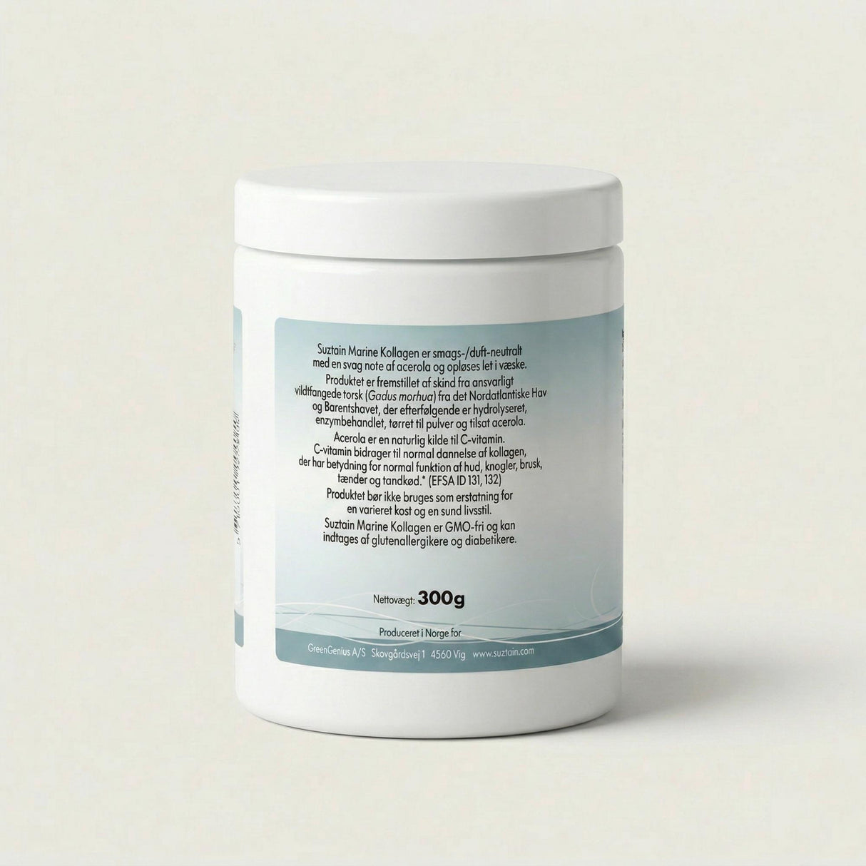 Suztain Marine Collagen med C-vitamin - Natural 300 gram