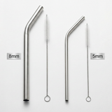 Suztain Sugerør i stål - 8mm - 6stk