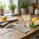 Suztain Sugerør i stål - 5mm - 6 stk