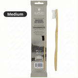 Suztain Tannbørste i Bambus Voksen Medium - Hvit