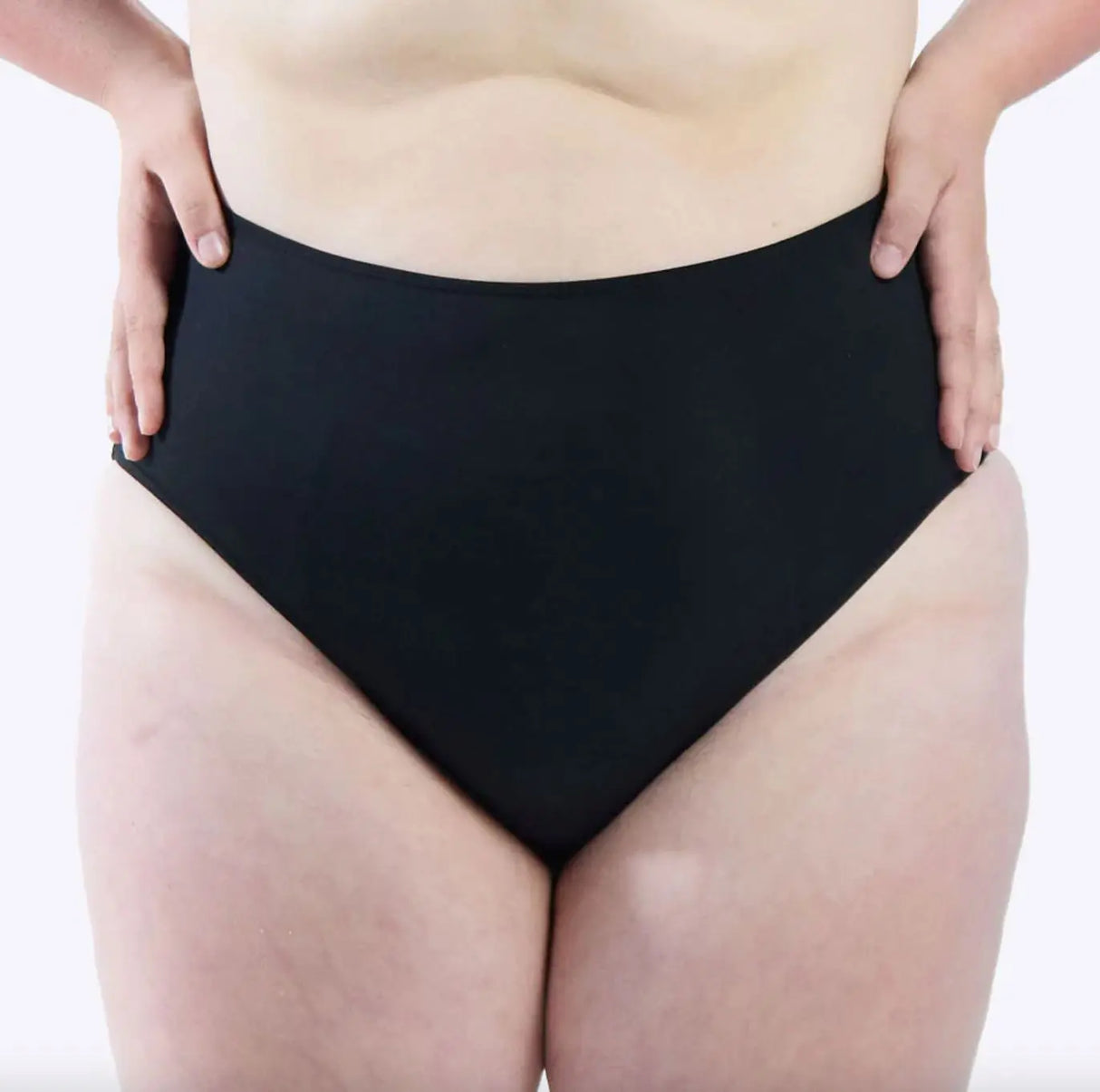 WUKA Bikini Swim Menstruationstrusse - High Waist - Sort - Suztain.no 