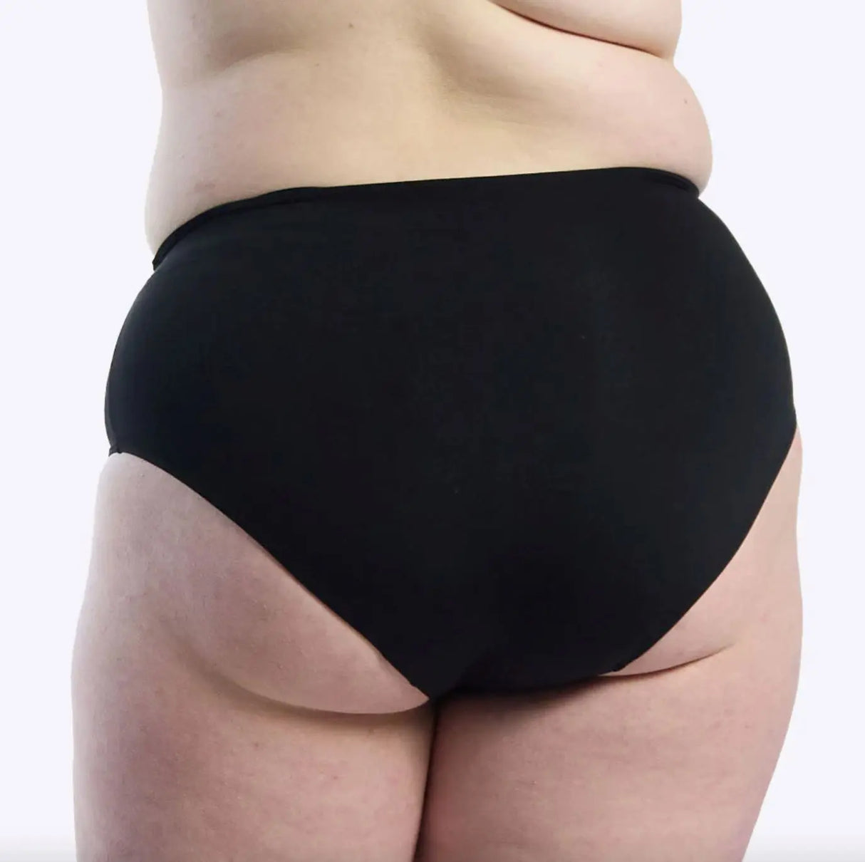 WUKA Bikini Swim Menstruationstrusse - High Waist - Sort - Suztain.no 