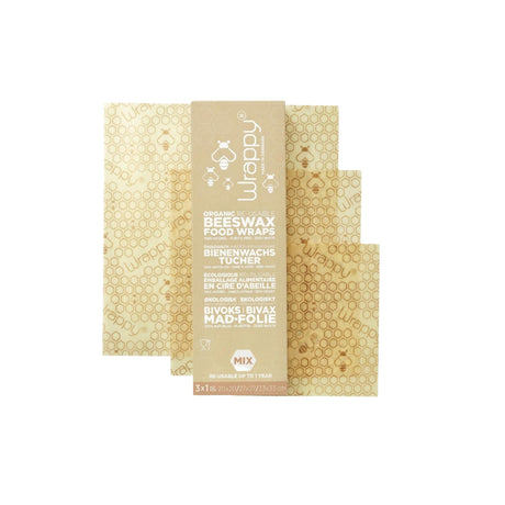 Wrappy® Bivokspapir - Mix S/M/L - 3 ark