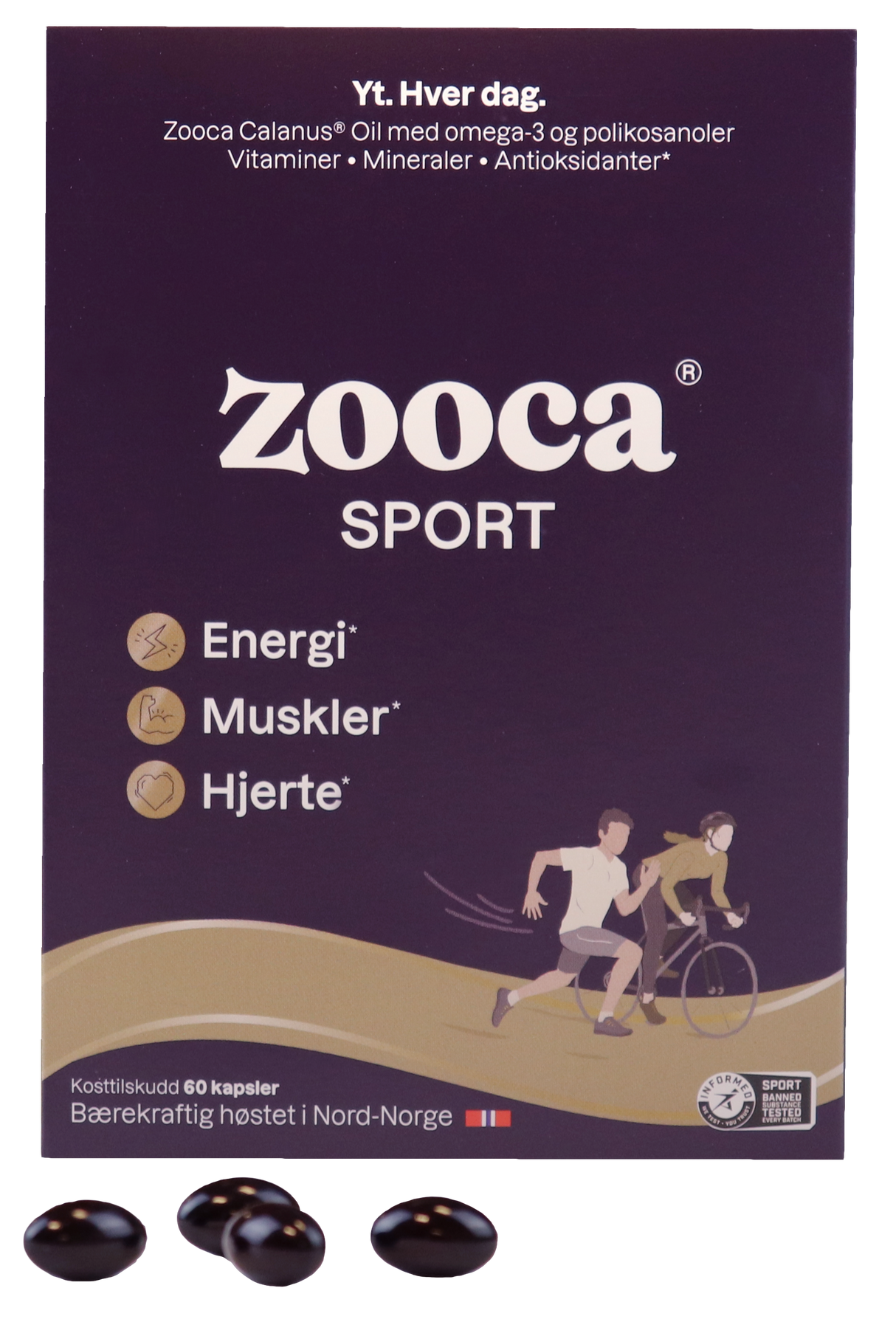 Zooca® SPORT - Omega-3 60 kapsler - Suztain.no