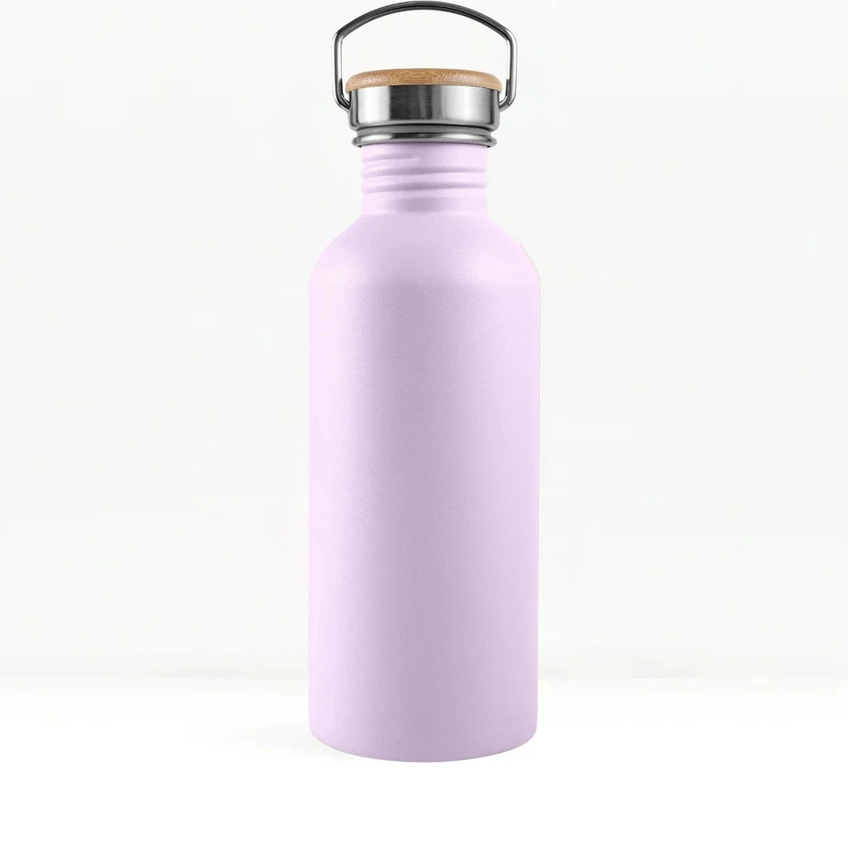Bambaw drikkeflaske 1000 ml i rustfritt stål med bambuslokk, Lavender