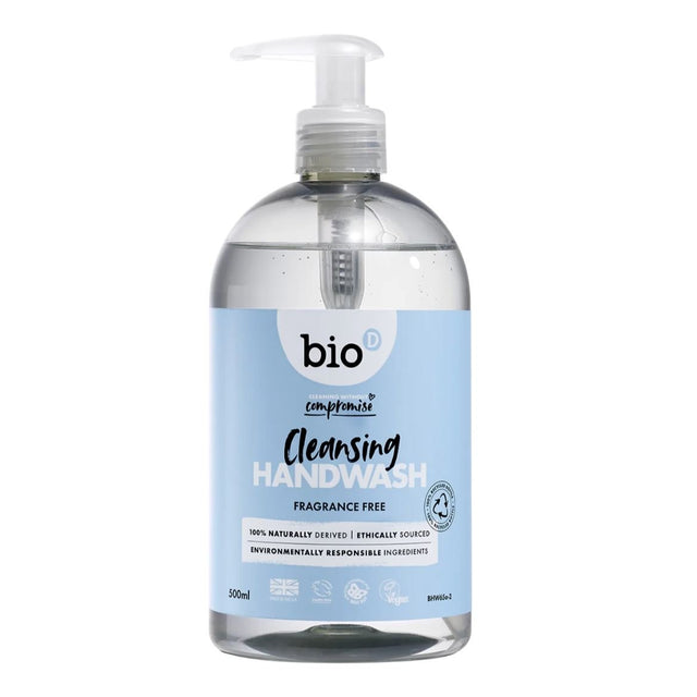 BIO-D Antibakteriell Håndsåpe - Uparfymert - 500ml - Suztain.no  Suztain.no